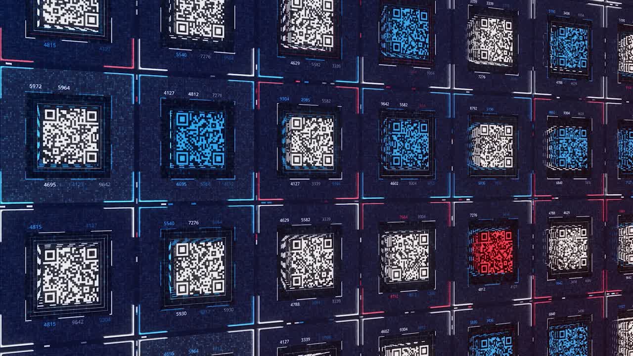 interfaz de cuadrícula de código qr