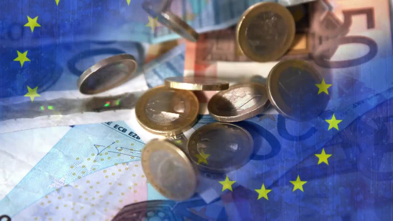 유로가 떨어지는 비디오