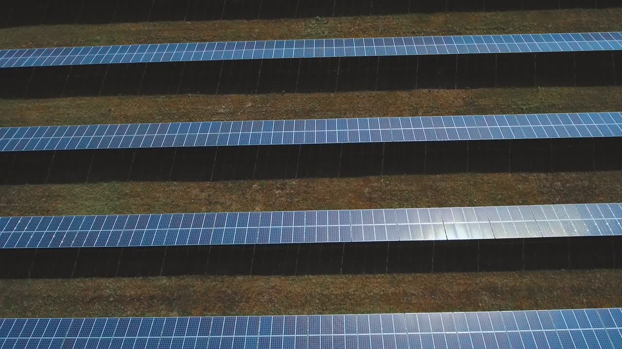 energía solar renovable. disparado en drone