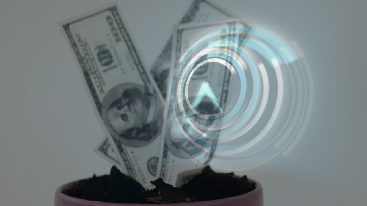 지폐 위의 시계 애니메이션