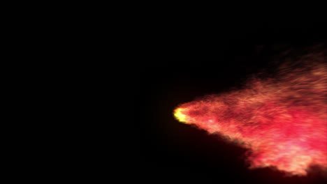 fiery meteor or rocket impact