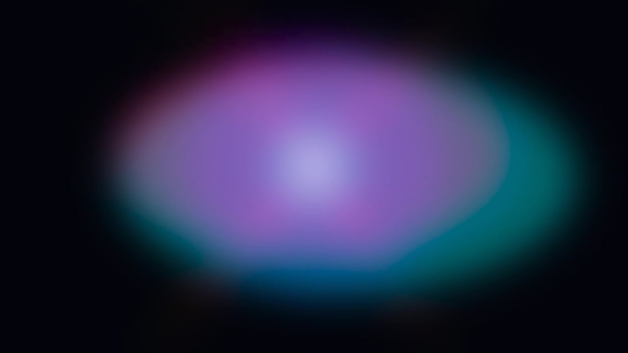 Abstract Motion Background with Soft Glowing Purple and Teal Light