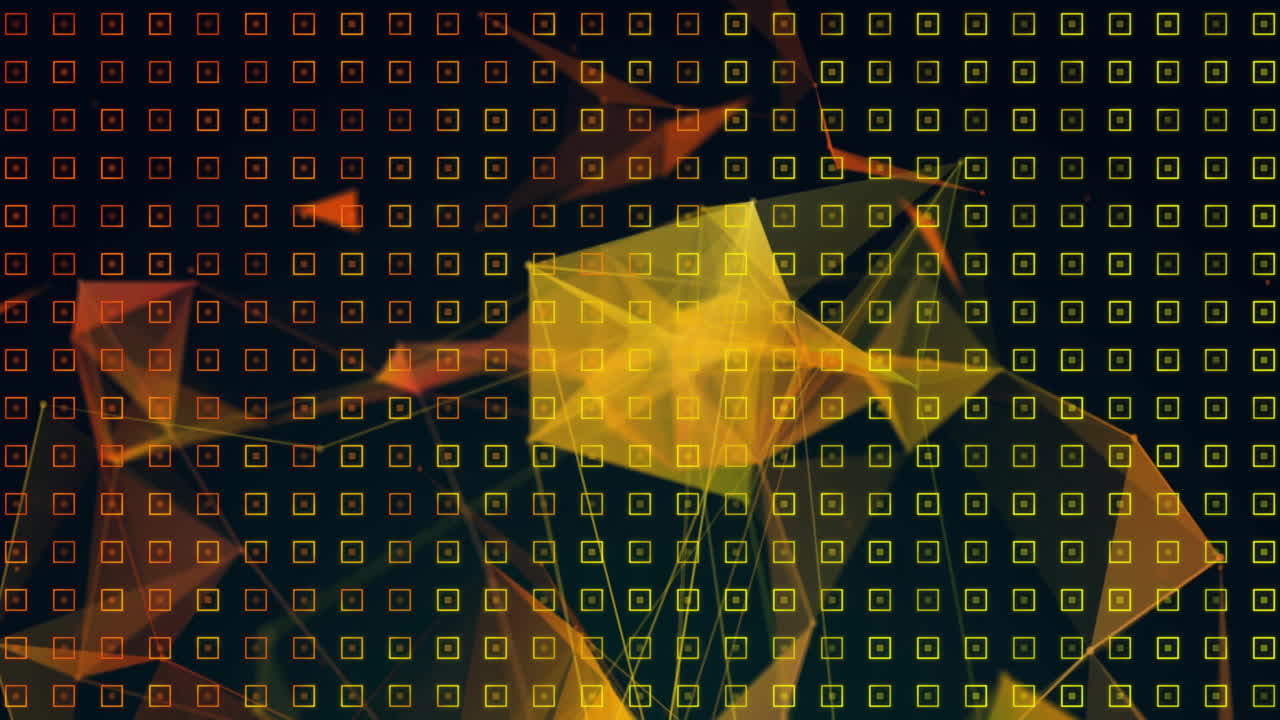 Animation of shapes moving on black background