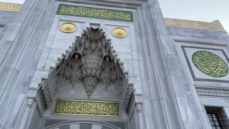 ornate islamic çamlıca mosque facade in istanbul, turkey