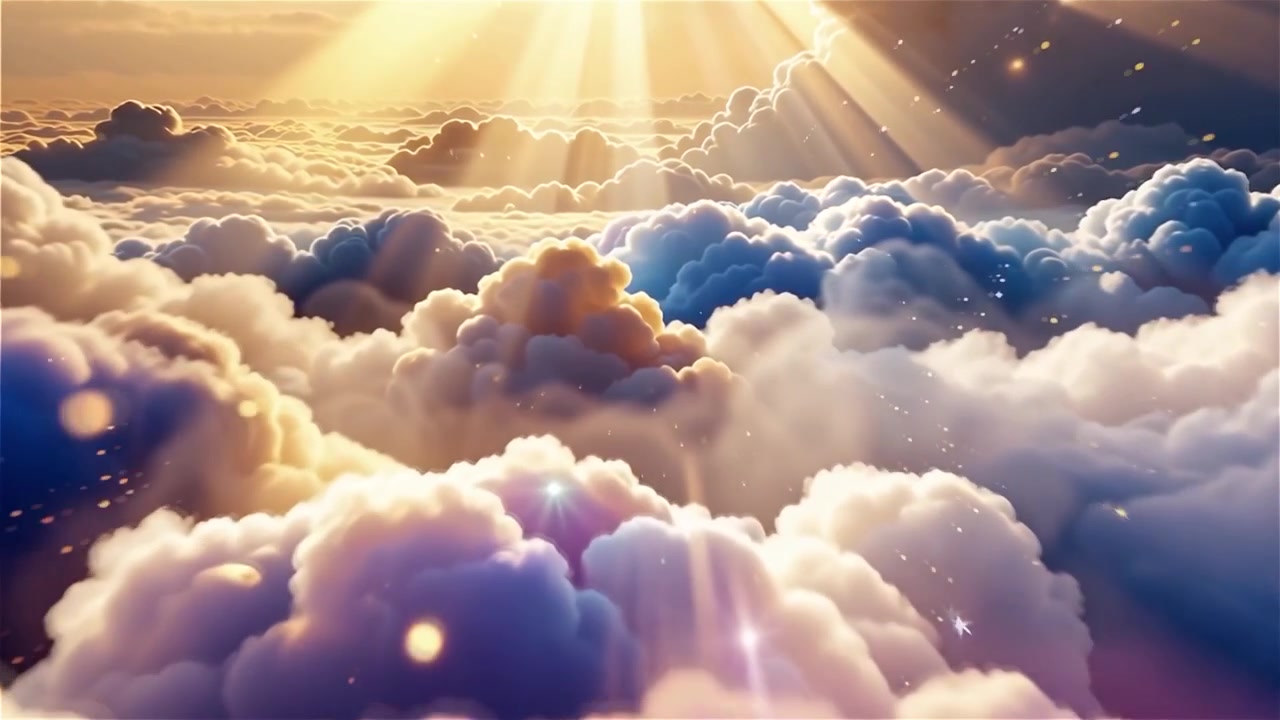 Christian Heavenly Light Worship Background