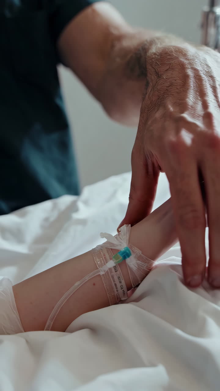 Paziente che riceve un trattamento endovenoso