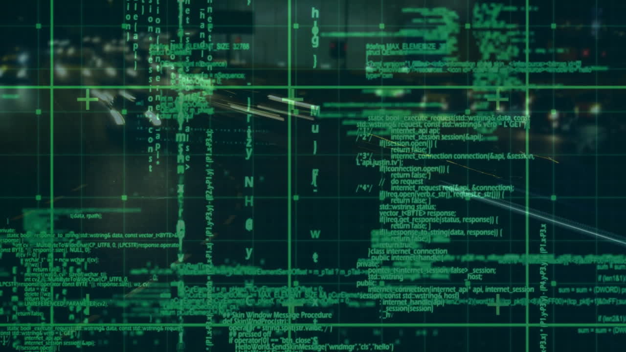 animação da rede de ligações sobre a paisagem urbana