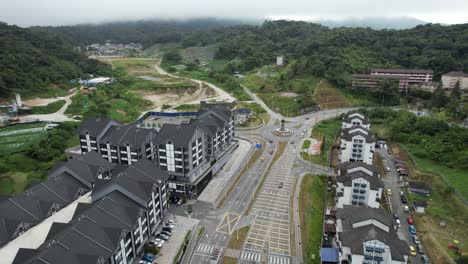 general landscape view of the brinchang district within the cameron highlands area of malaysia