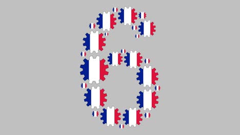el número seis francés.