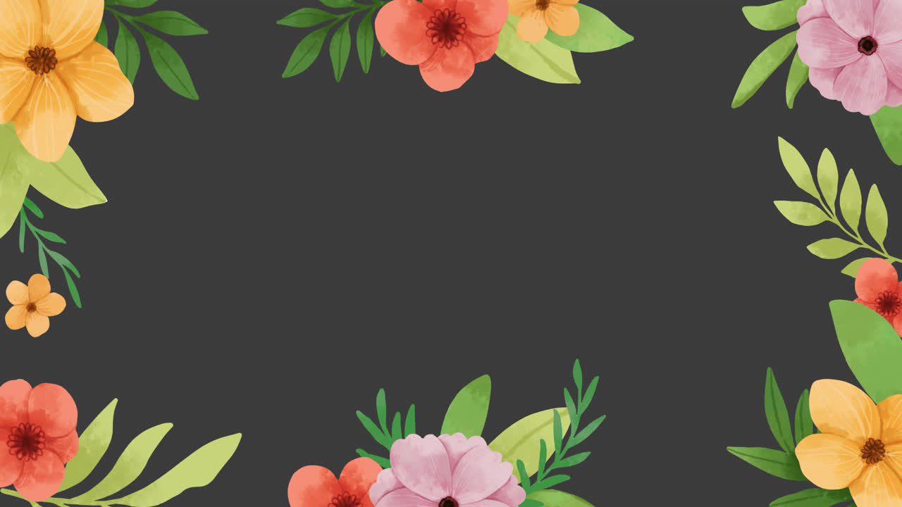 꽃과 수채화 배경