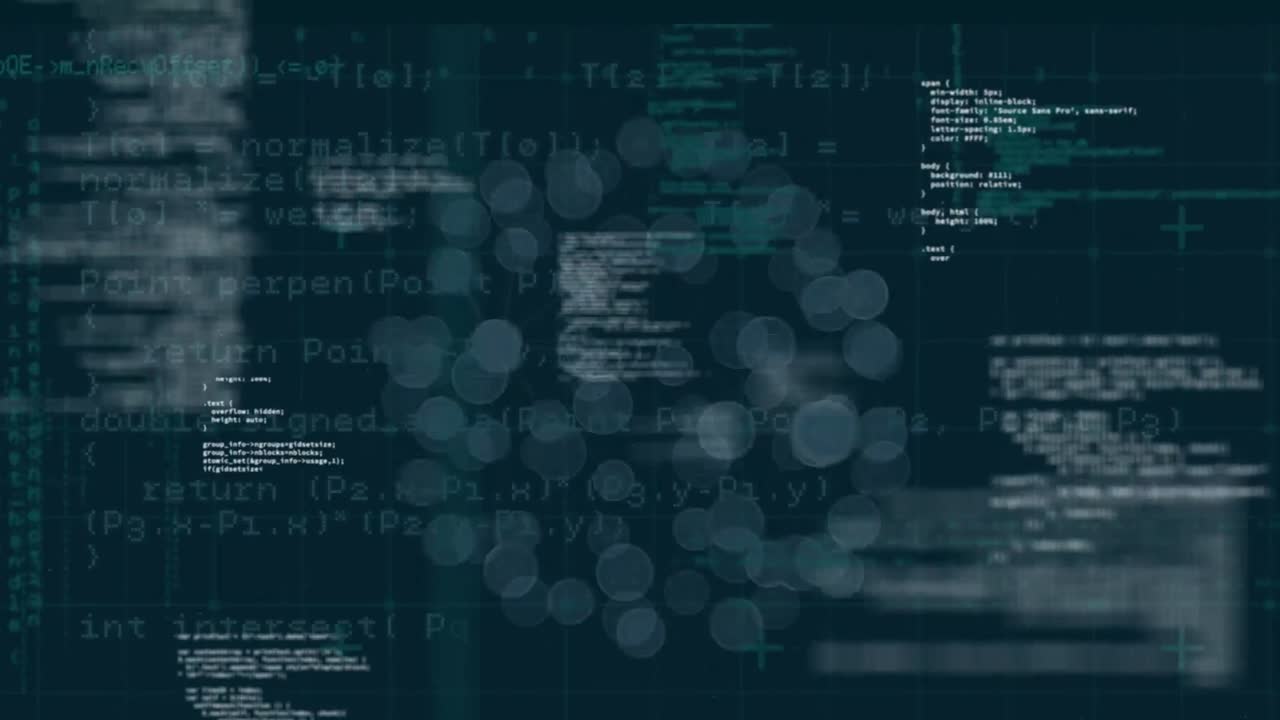 animation des globus mit icons und datenverarbeitung auf blauem hintergrund