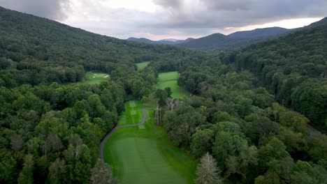 golf course aerial at grandfather golf and country club