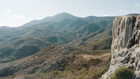 Aerial-View-Of-Hierve-El-Agua-Rock-Formations-In-Oaxaca-Mexico