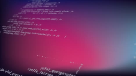 animación digital del procesamiento digital de datos contra un fondo de gradiente azul y rosa