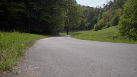 empty road in the valley