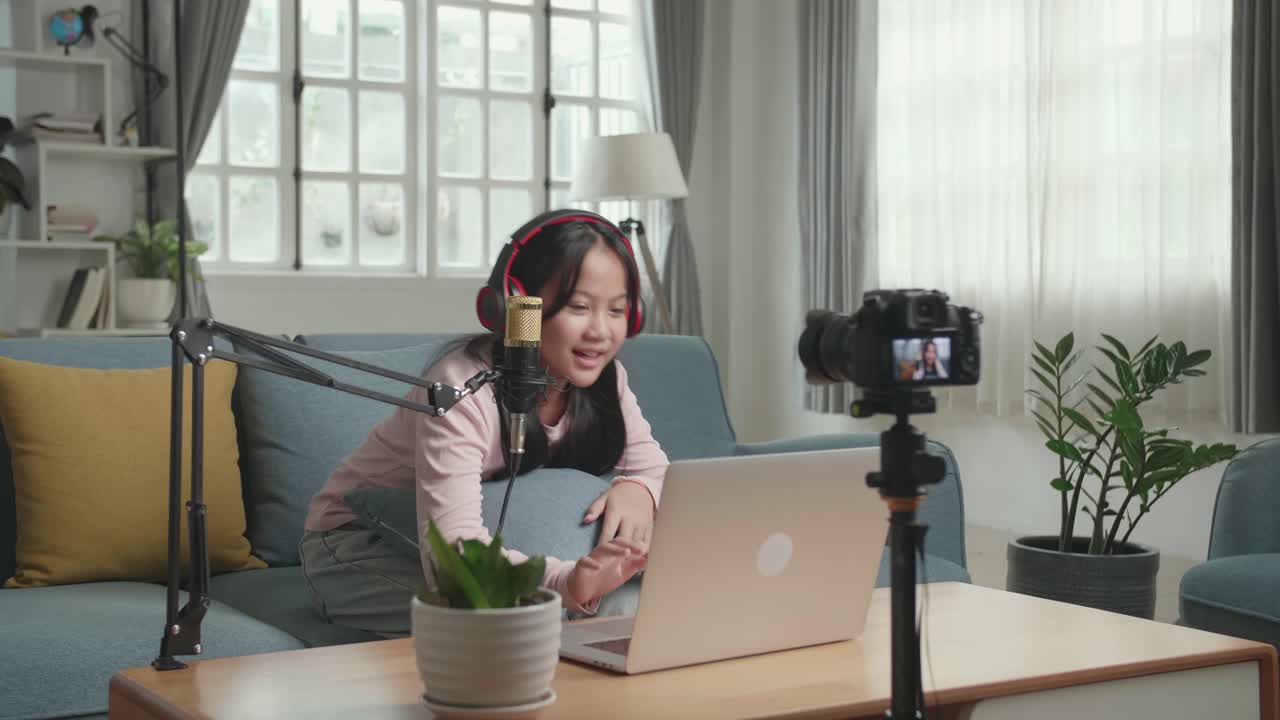 Girl Vlogging at Home