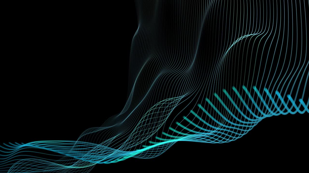 Stunning abstract wavy flowing lines on dark gray