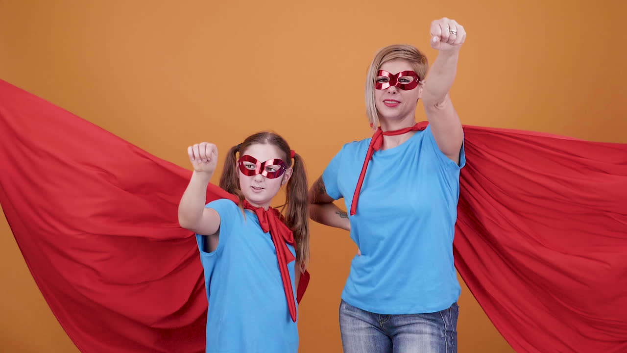 Mother and Daughter Superhero Team