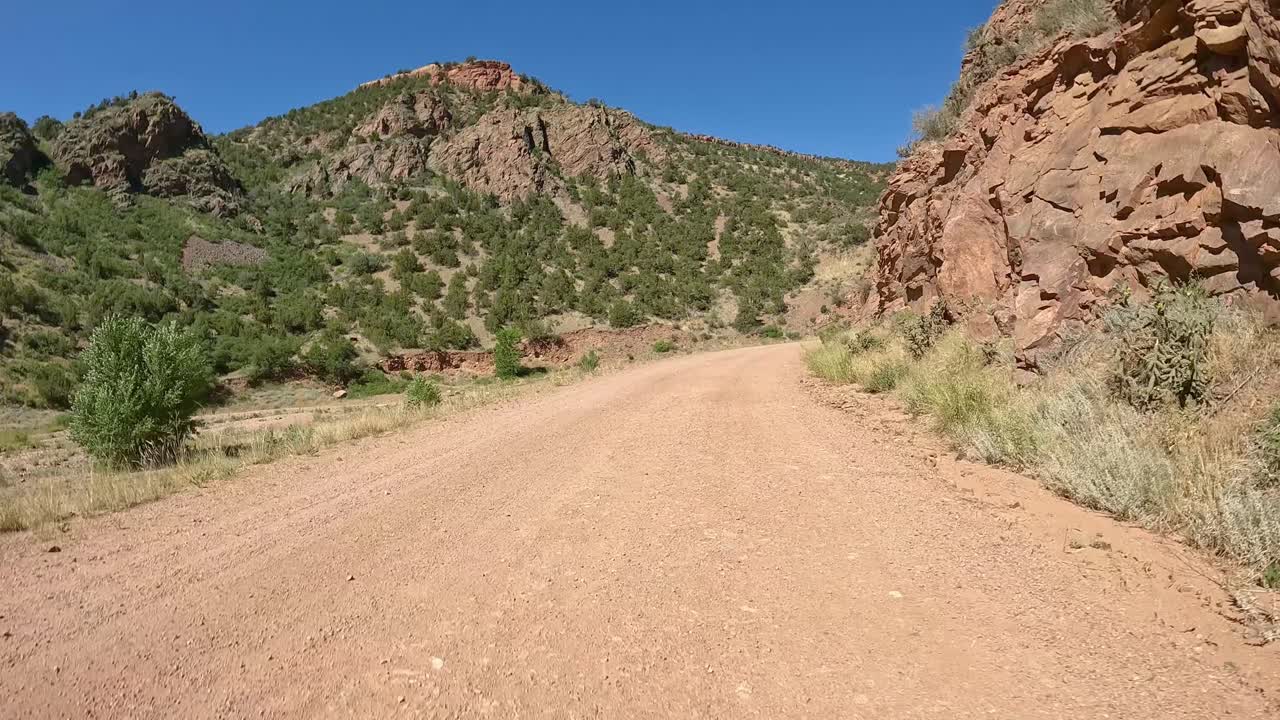 Scenic Dirt Road Through a Canyon in Colorado