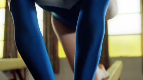 gymnast practicing a gymnastic
