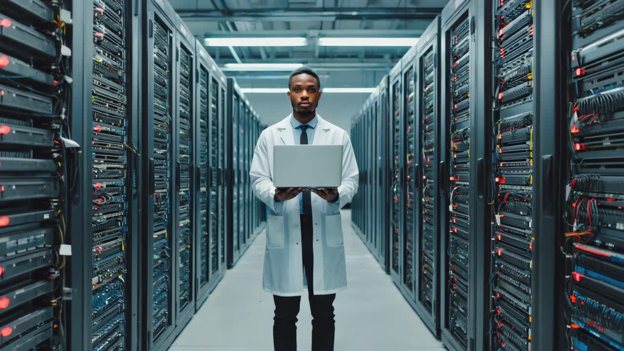 IT Professional Working in a Data Center