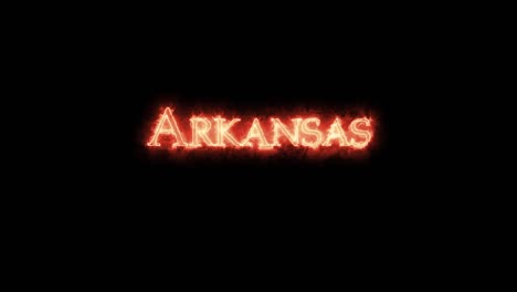 arkansas written with fire. loop