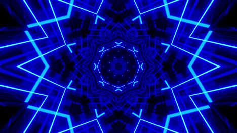 vj loop blue neon kaleidoscope 005