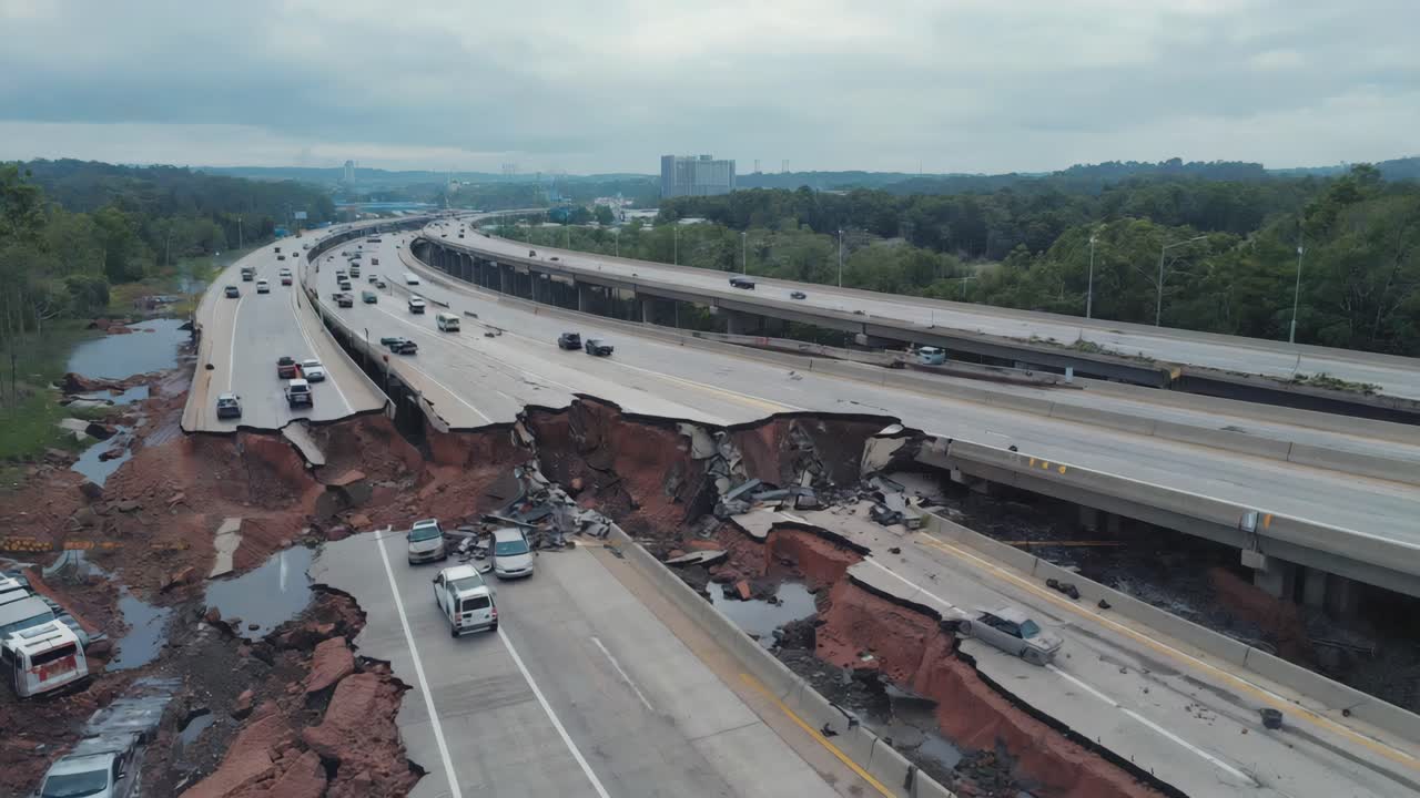Highway Collapse and Damage
