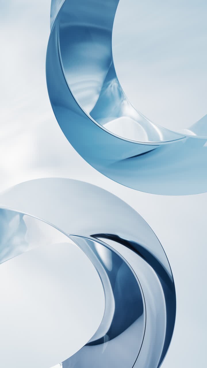 Abstract twist curve geometry, 3d rendering.