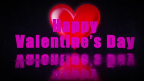 Electric-current-and-sparks-revealing-the-message-"Happy-Valentine's-DAy-in-dark-background