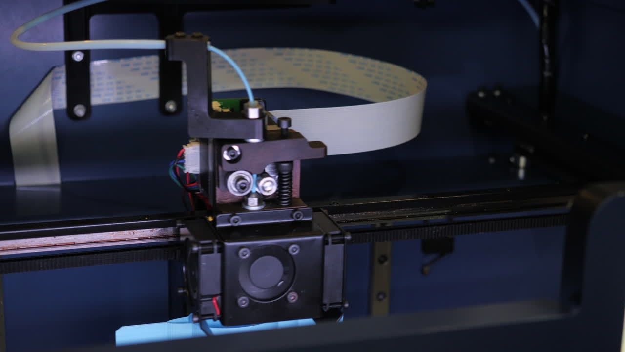 3d 프린터 클로즈업 뷰