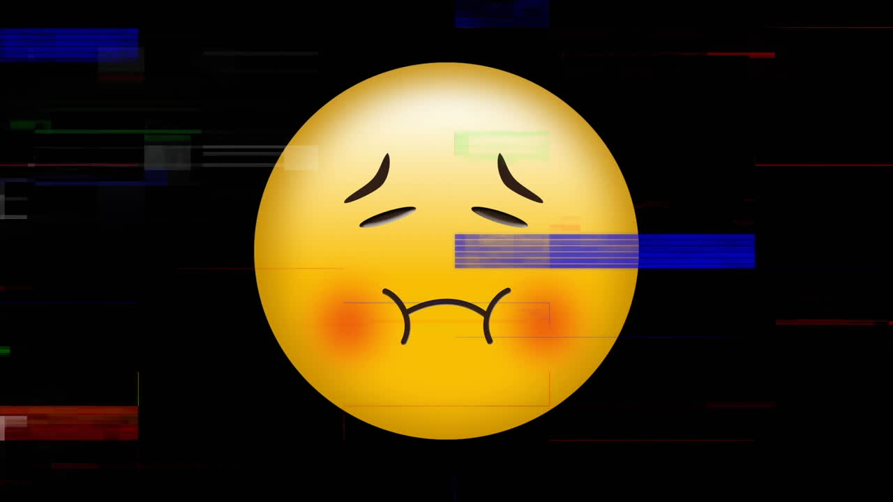 노란색 슬픈 얼굴 이모티콘