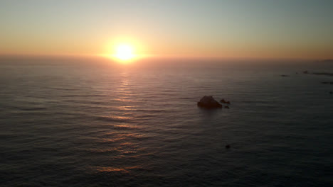 Golden-Hour-Over-The-Pacific-Coastline-Near-North-Baja-California-Peninsula,-Mexico,-North-America