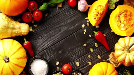 fresh vegetables placed in circle