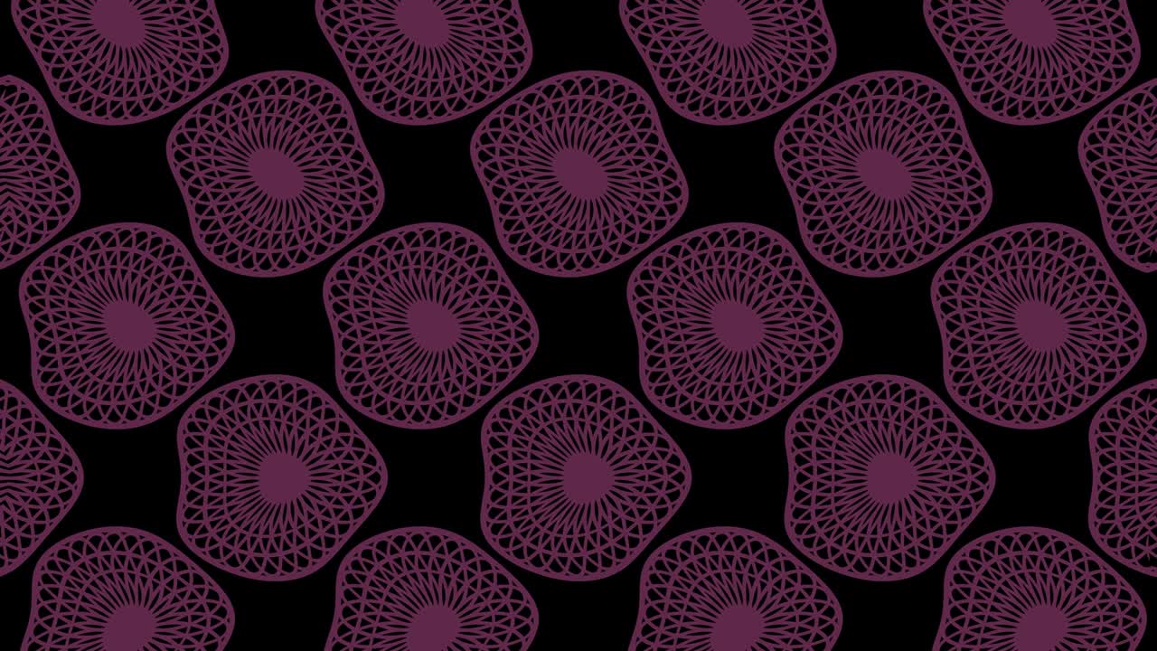 Colored pattern on a minimal black background.