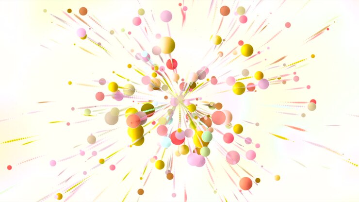 Abstract Colorful Particle Explosion