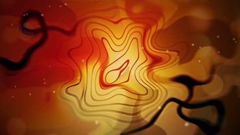 abstract warm wavy line art background