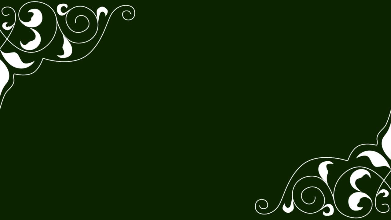 4K Abstract geometric shapes frame, Rectangle frame, Clean Abstract Particle Frame Loopable Dark Green Background, Oriental frame Middle Eastern symbols