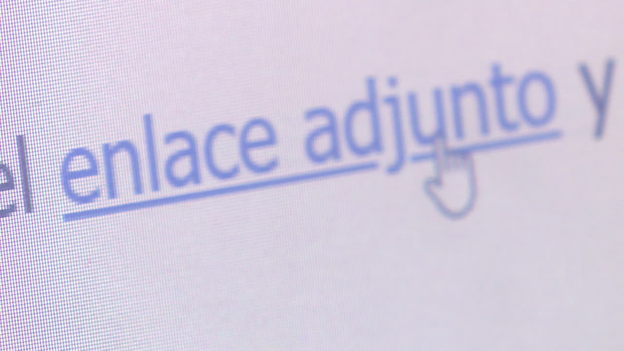 Computer Screen with a Highlighted Spanish Link
