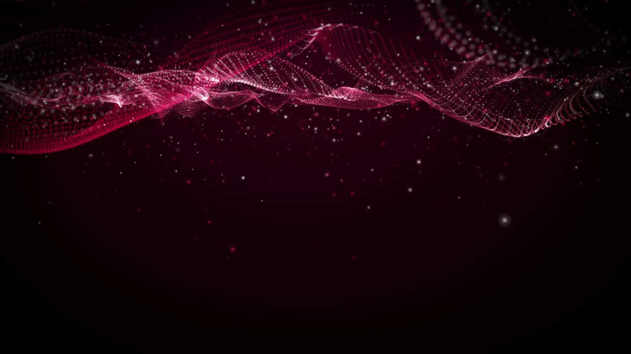 Powerful animation with wave object and glitter particles in slow motion, 4096x2304 loop 4K