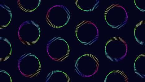 Dynamic-spiral-pattern-of-colorful-circles-on-black-background