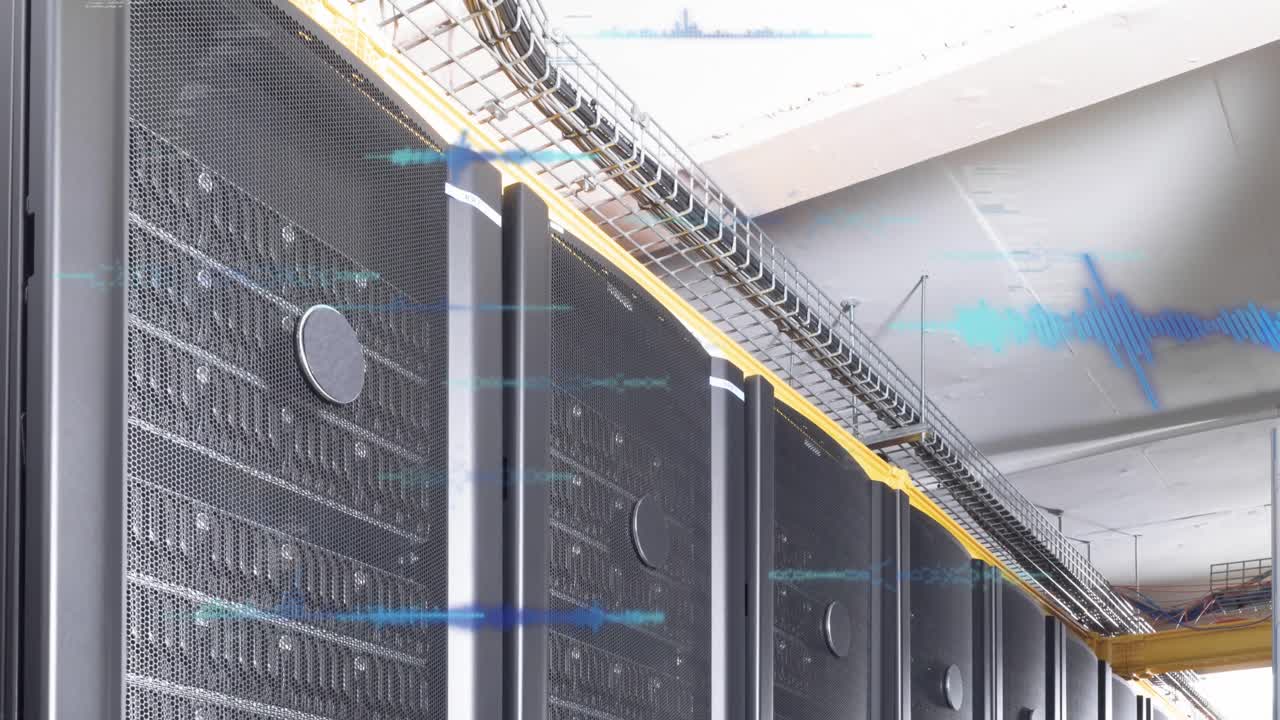 Animation of data processing over computer servers
