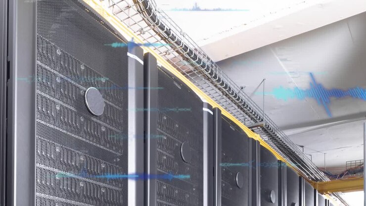 Animation of data processing over computer servers