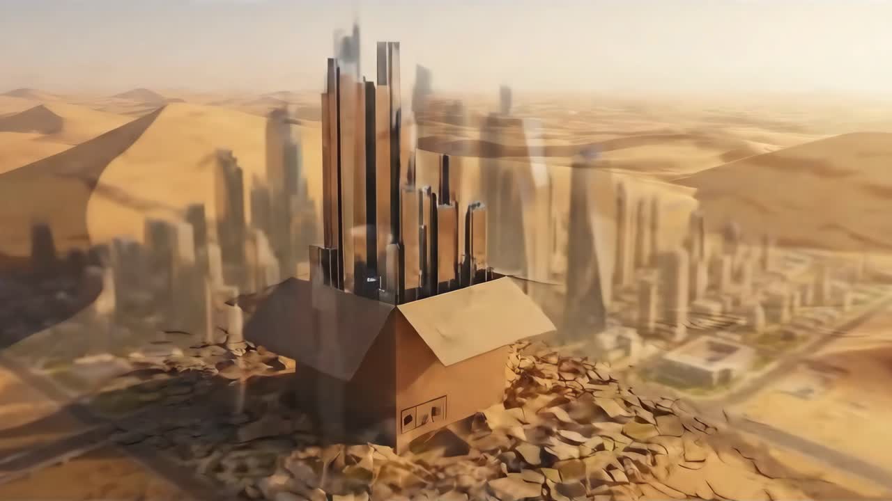 Futuristic Cityscapes and Urban Development in Desert Environments