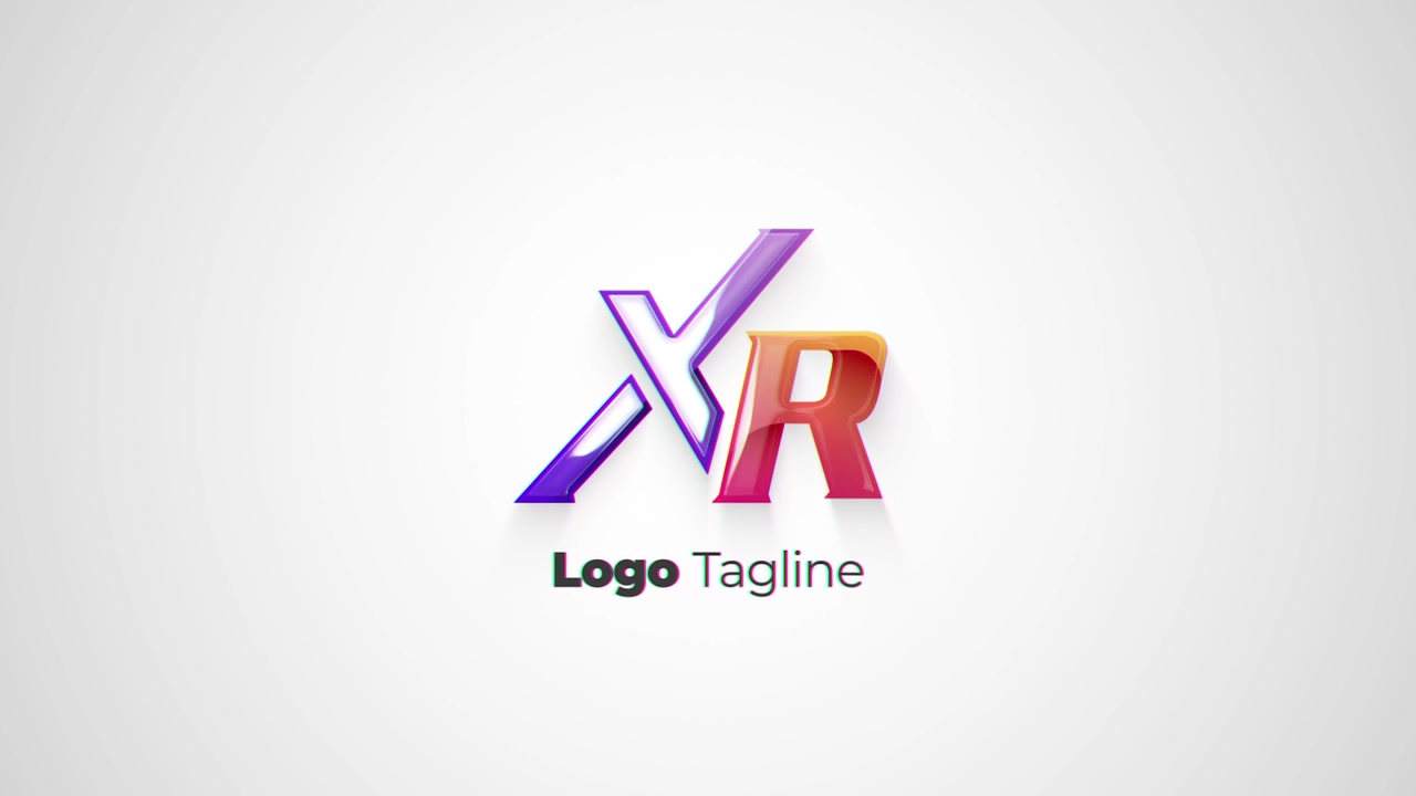 Animazione di presentazione del logo 3D per il marchio XR