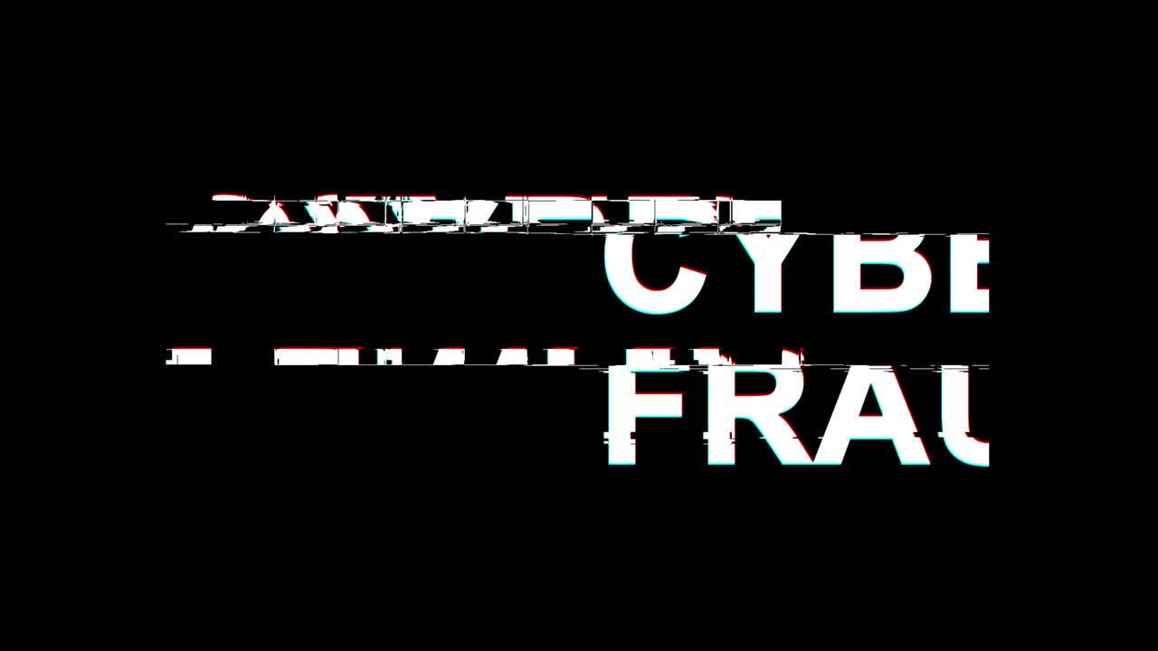 efecto de fallo cibernético texto distorsión de televisión digital animación en bucle 4k