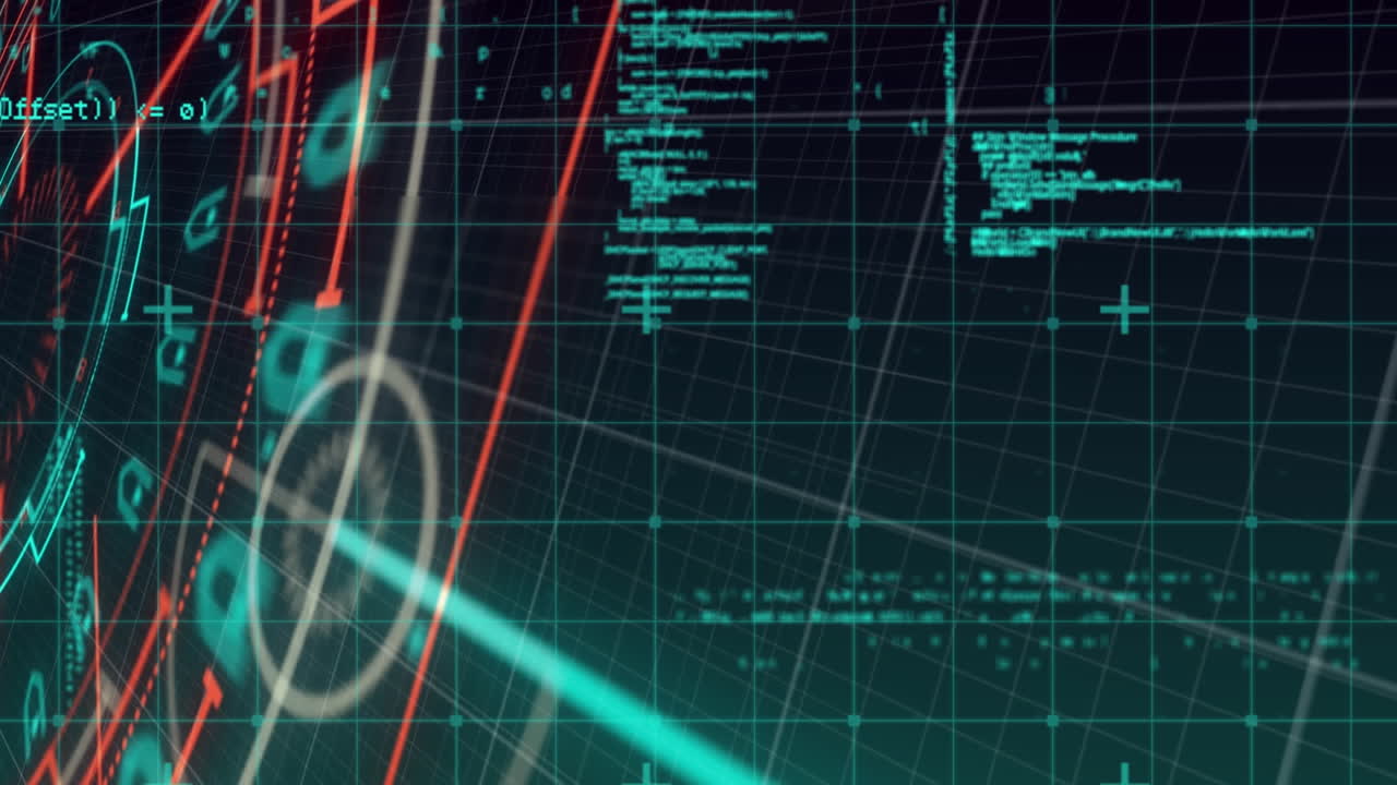 Animation of scope scanning and data processing over grid