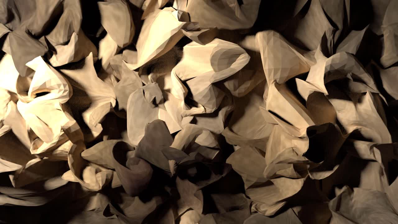 Abstract wood shavings paper cloth pulsating background backdrop 4K