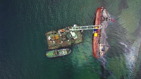 salvage operation of damaged tanker