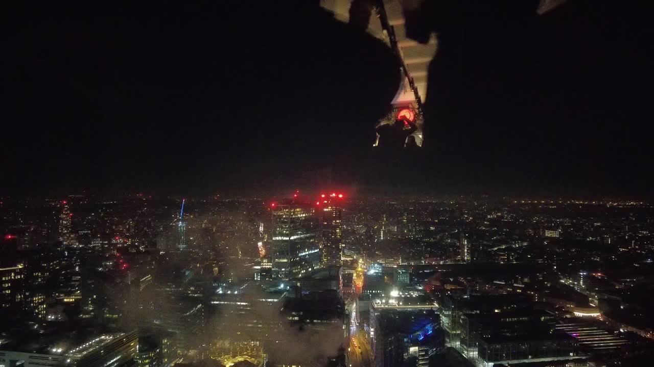 londres noche motionlapse vista de la ciudad desde el edificio bishopgate